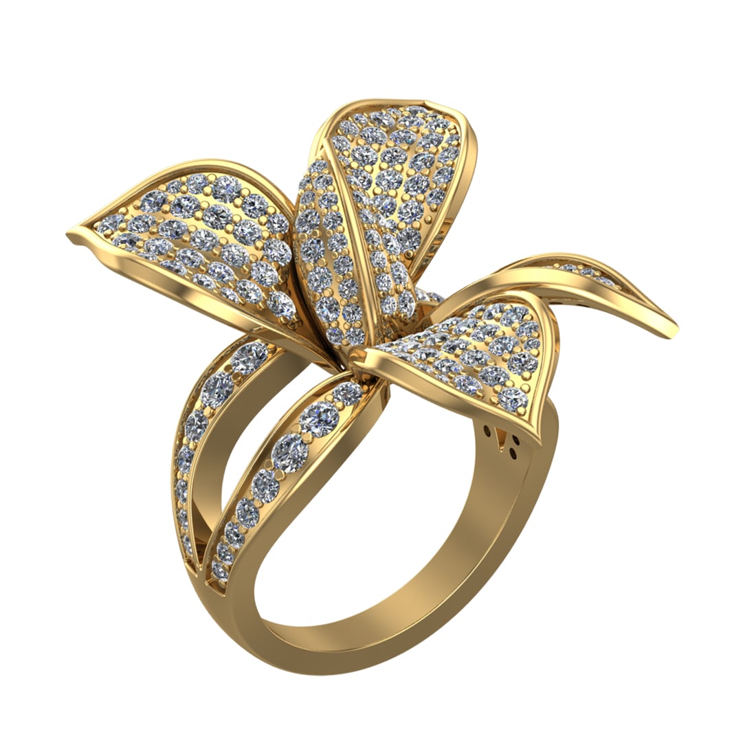 3.22 Ctw SI2/SI1 Diamond Prong Set 14k Yellow Gold Engagement Ring: Total Daimond Weight :-3.22 Ctw Color : G-H Clarity : SI2/SI1 Setting : Prong Metal Weight : Approx 14.80 gram 14k Yellow Gold Engagement Ring Current Ring Size 8 (ALL DIAMOND ARE LAB GROWN )