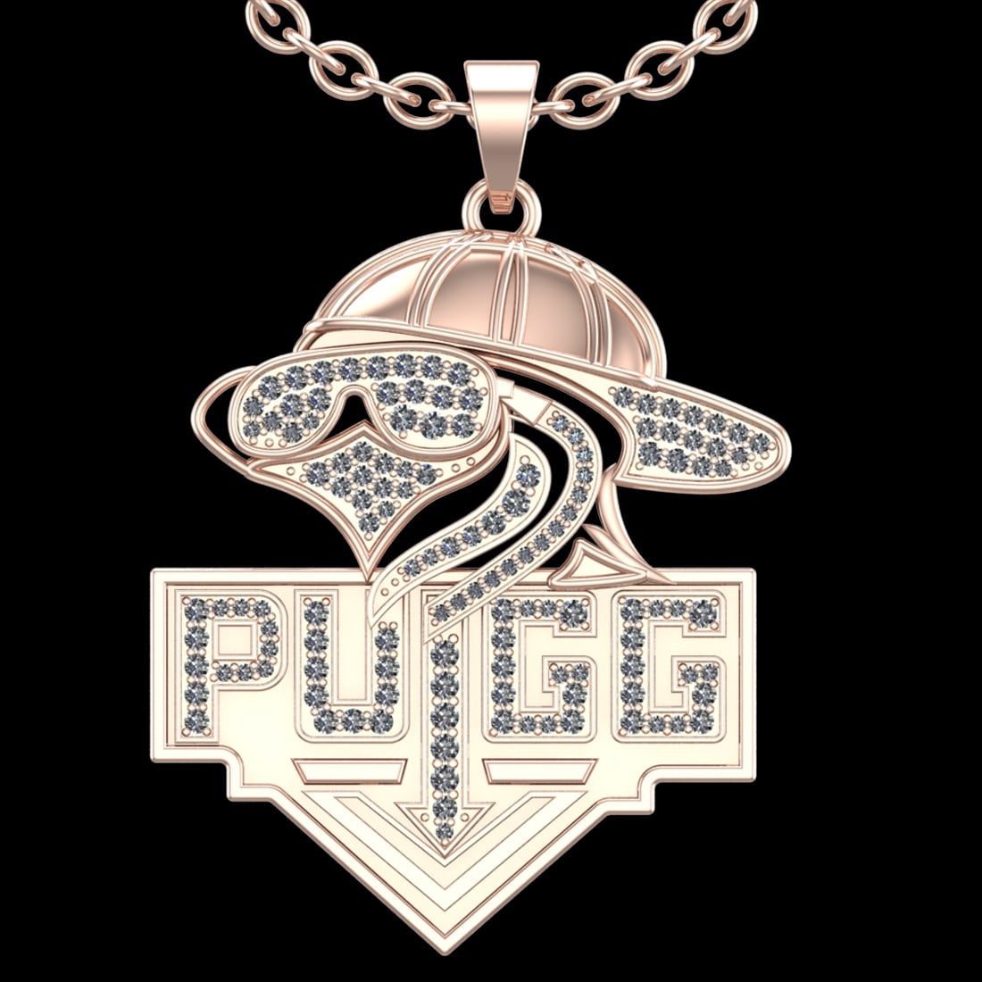 1.20 Ctw VS/SI1 Diamond 10k Rose Gold Pandant (ALL DIAMOND ARE LAB GROWN) (: Total Daimond Weight :-1.20 Ctw Color : J-K Clarity : VS/SI1 Setting : Prong Metal Weight : Approx 22.89 gram 10k Rose Gold Pandant (ALL DIAMOND ARE LAB GROWN) #3SS22439v15