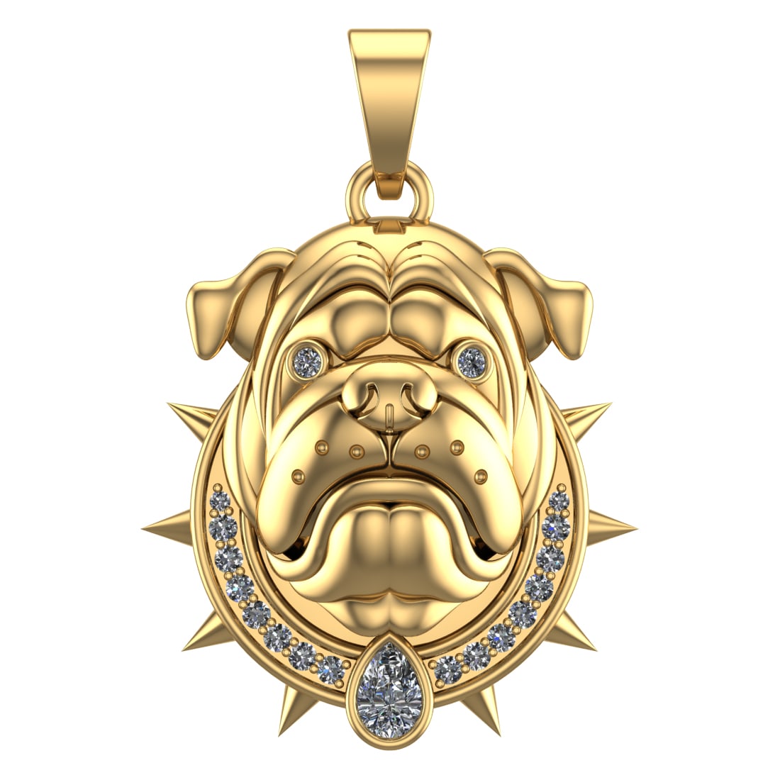 0.92 Ctw SI2/SI1 Diamond Prong Set 14k Yellow Gold Pandant (ALL DIAMOND ARE: Center Daimond Weight :-0.50 Ctw (Pear Cut) Color : G-H Clarity : SI2/SI1 Side Diamond Weight Of Ctw 0.42 Ctw Color : G-H Clarity : SI2/SI1 Daimond Setting : Prong Metal Weight : Approx 25.65 gram 14k