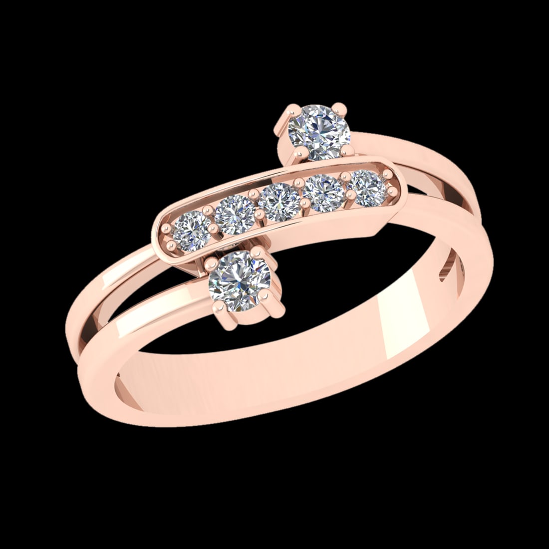 0.39 Ctw VS/SI1 Diamond Prong Set 18K Rose Gold Engagement Ring: Total Daimond Weight :-0.39 Ctw Color : G-H Clarity : VS/SI1 Setting : Prong Metal Weight : Approx 4.27 gram 18K Rose Gold Engagement Ring Current Ring Size 7 (ALL DIAMOND ARE LAB GROWN ) #3SS97881v15
