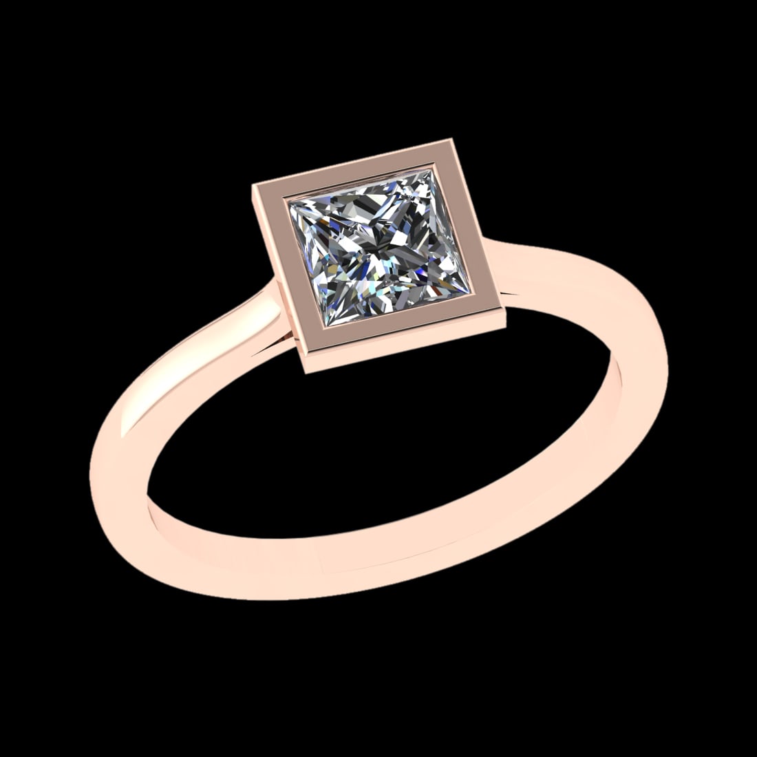 0.75 Ctw VS/SI1 Diamond 10k Rose Gold Solitaire Ring (ALL DIAMOND ARE LAB G: Center Daimond Weight :-0.75 Ctw ( Princess Cut) Color : J-k Clarity : VS/SI1 Metal Weight : Approx 2.36 gram 10k Rose Gold Solitaire Ring Current Ring Size 6 (ALL DIAMOND ARE LAB GROWN ) #3SS23358v15