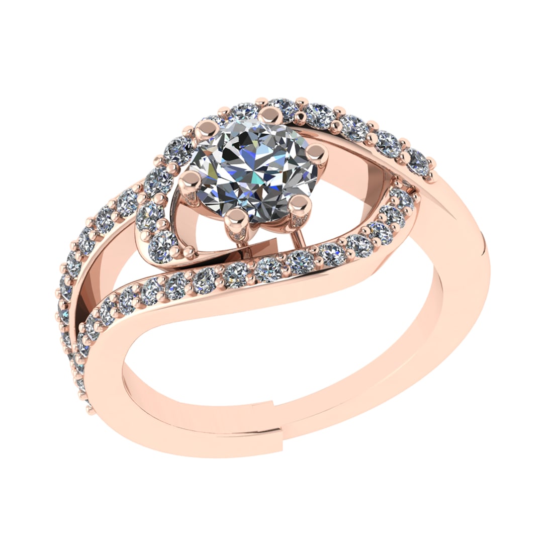 1.63 Ctw SI1/SI2 Diamond 14k Rose Gold Engagement Ring (ALL DIAMOND ARE LAB: Center Daimond Weight :-1.00 Ctw ( Round Cut) Color : G-H Clarity : SI1/SI2 Side Diamond Weight Of Ctw 0.63 Ctw Color : G-H Clarity : SI1/SI2 Daimond Setting : Prong Metal Weight : Approx 6.06 gram 14