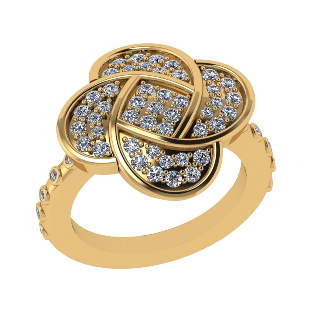 0.89 Ctw SI2/SI1 Diamond Prong Set 14k Yellow Gold Engagement Ring (ALL DIA: Total Daimond Weight :-0.89 Ctw Color : G-H Clarity : SI2/SI1 Setting : Prong Metal Weight : Approx 6.06 gram 14k Yellow Gold Engagement Ring Size 6 (ALL DIAMOND ARE LAB GROWN) #3SS22561v15