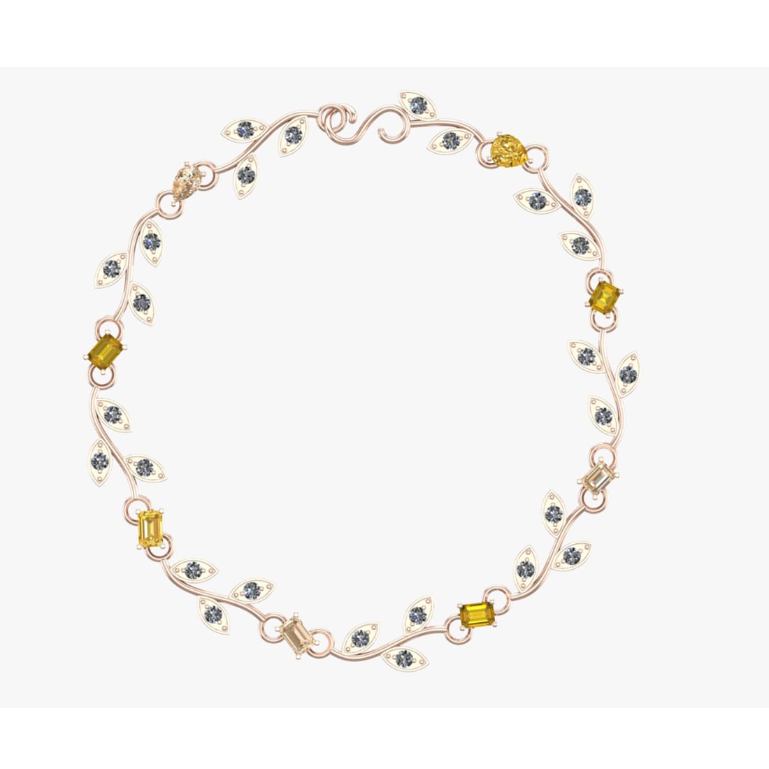 3.75 Ctw VS/SI1 Fancy Natural Yellow Brown and white Diamond 14K Rose Gold (1 of 1)