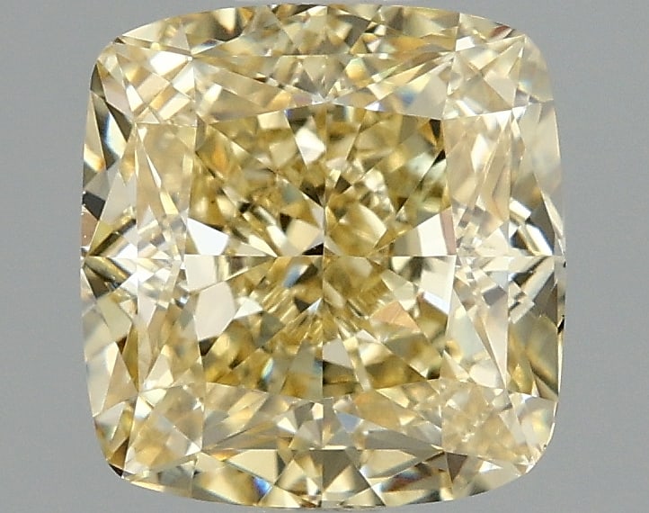 1.96 ctw. VVS2 IGI Certified Cushion Q Cut Loose Diamond (LAB GROWN): IGI Certified Cusq Cut Loose Diamond (LAB GROWN) - Weight :- 1.96 ctw; Color :- Fancy Intense Yellow; Clarity :-VVS2 #3SS24016v15