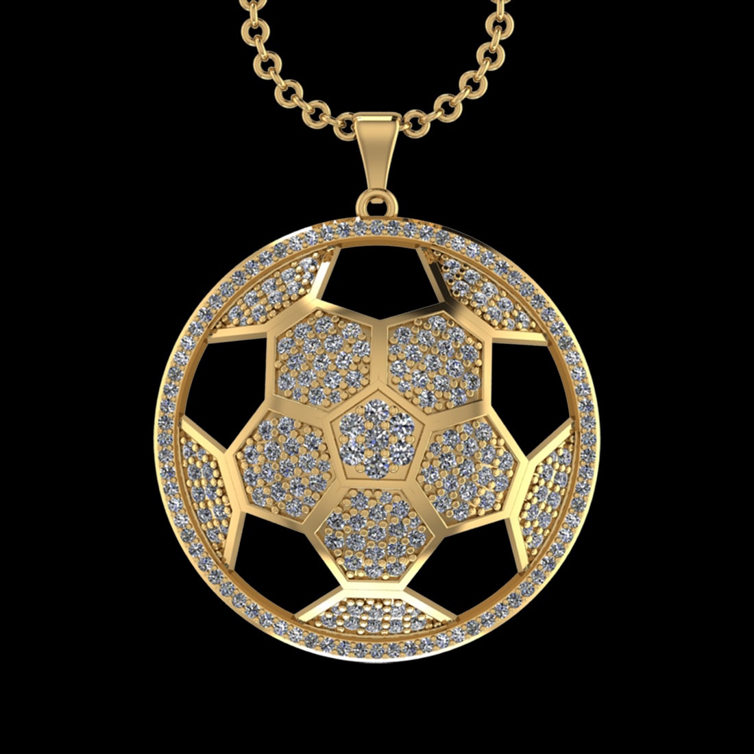 3.75 Ctw VS/SI1 Diamond 14 K Yellow Gold Necklace(ALL DIAMOND ARE LAB GROWN: Total Diamond Weight : 3.75 Ctw (Round cut) Center Diamond Color :- G-H Center Clarity : VS/SI1 Stone Setting : Prong Metal Weight : Approx 13.80 Gram 14 K Yellow Gold Necklace(ALL DIAMOND ARE LAB GRO