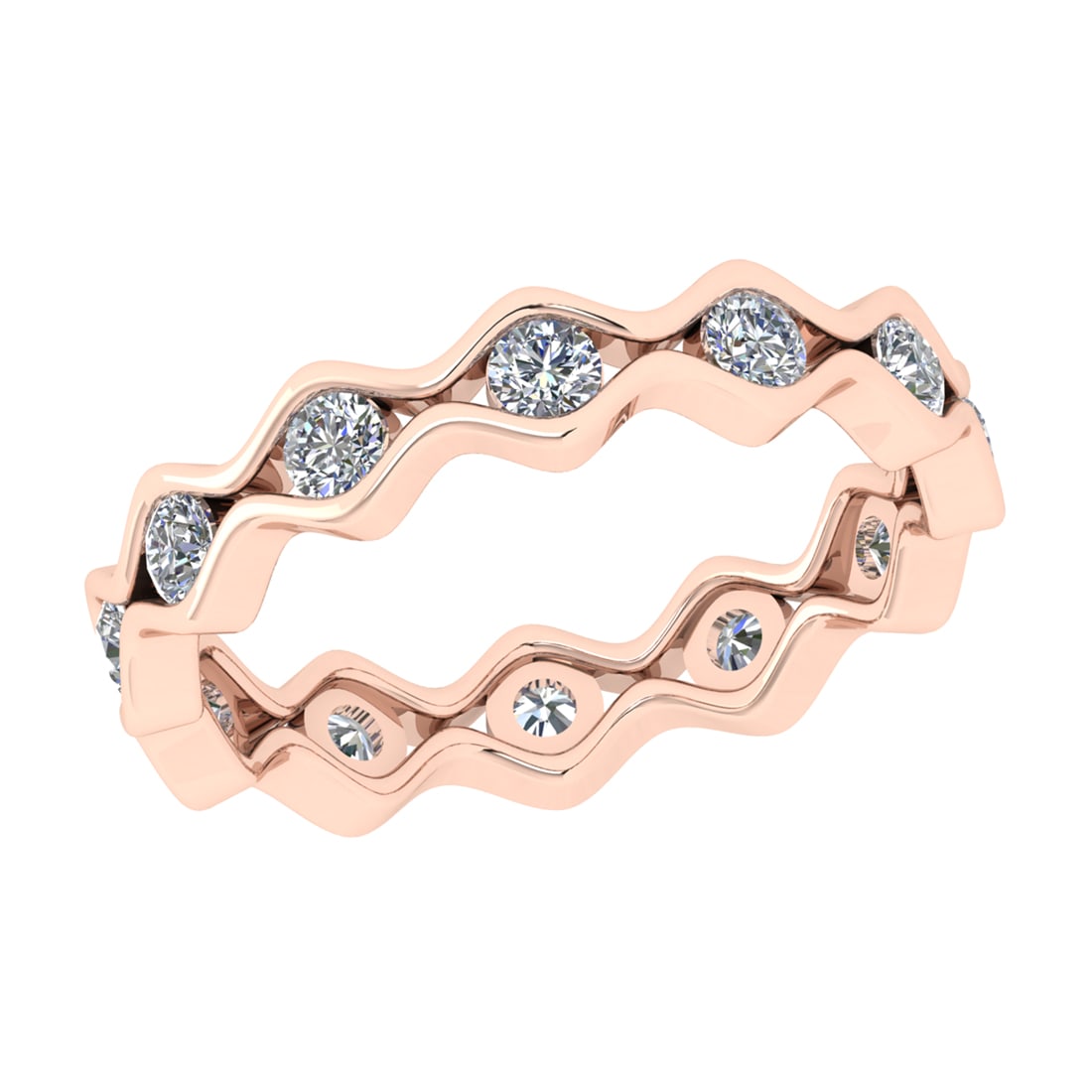 0.82 Ctw VS/SI1 Diamond 14k Rose Gold Eternity Ring (ALL DIAMOND ARE LAB GR: Total Daimond Weight :-0.82 Ctw Color : G-H Clarity : VS/SI1 Setting : Prong Metal Weight : Approx 2.56 gram 14k Rose Gold Eternity Ring current Ring Size 8 (ALL DIAMOND ARE LAB GROWN ) #3SS65423v15