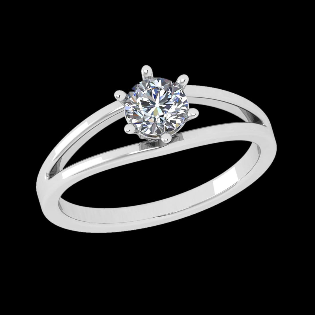 0.50 CtwVS/SI1 Diamond 10k white Gold Solitaire Ring (1 of 1)