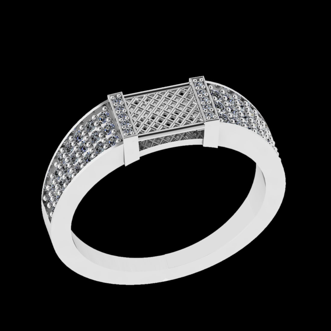 0.36 Ctw SI2/SI1 Diamond 10k white Gold Engagement Ring (ALL DIAMOND ARE LA (1 of 2)