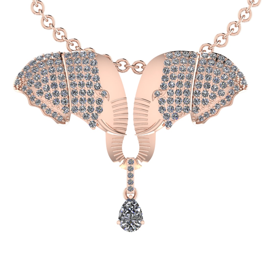 2.88 Ctw SI2/SI1 Diamond 14k Rose Gold Pendant (ALL DIAMOND ARE LAB GROWN): Center Daimond Weight :-0.75 Ctw ( Round Cut) Color : G-H Clarity : SI2/SI1 Side Diamond Weight Of Ctw 2.13 Ctw Color : G-H Clarity : SI2/SI1 Daimond Setting : Prong Metal Weight : Approx 10.22 gram 1