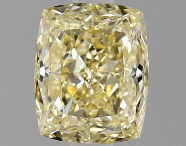 1.11 ctw. VS1 IGI Certified Cushion Cut Loose Diamond (LAB GROWN): IGI Certified Cu Cut Loose Diamond (LAB GROWN) - Weight :- 1.11 ctw; Color :- Fancy Intense Yellow; Clarity :-VS1 #3SS23814v15