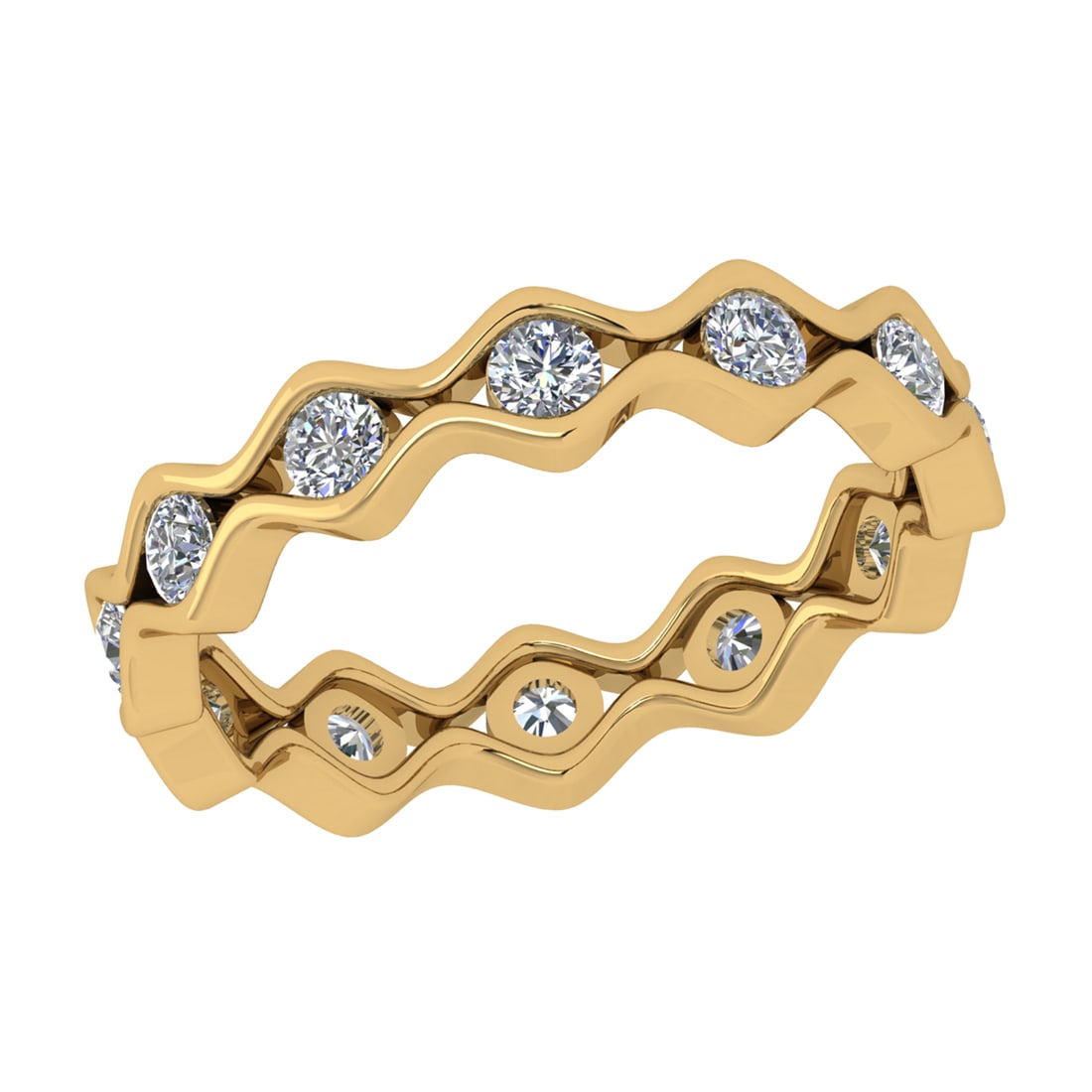 0.82 Ctw VS/SI1 Diamond 14k Yellow Gold Eternity Ring (ALL DIAMOND ARE LAB (1 of 2)