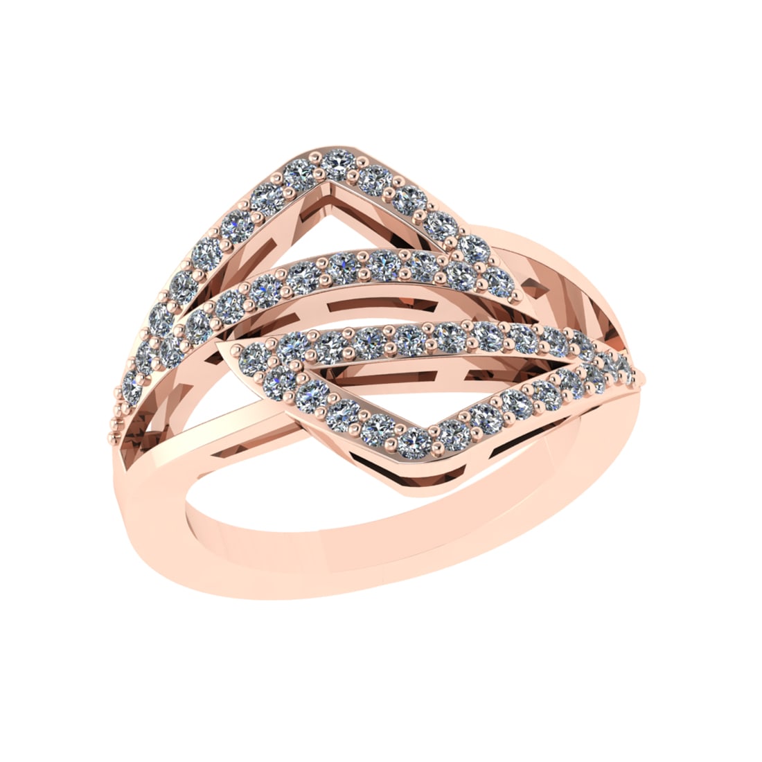 0.61 Ctw VS/SI1 Diamond Prong Set 18k Rose Gold Engagement Ring: Total Diamond Weight :-0.61 Ctw (Round cut) Color :- G-H Clarity : VS/SI1 Setting : Prong Metal Weight : Approx 5.90gram 18k Rose Gold Engagement Ring Current Ring Size-6 (ALL DIAMOND ARE LAB GROWN )