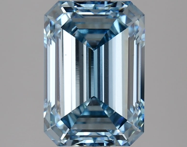 3.07ct Emerald Cut Lab Grown Diamond: IGI CertifiedEmeraldCut Loose Diamond (LAB GROWN) - Weight:3.07 ctw; Color: Fancy Intense Blue; Clarity: VS1 #3SS98747v15