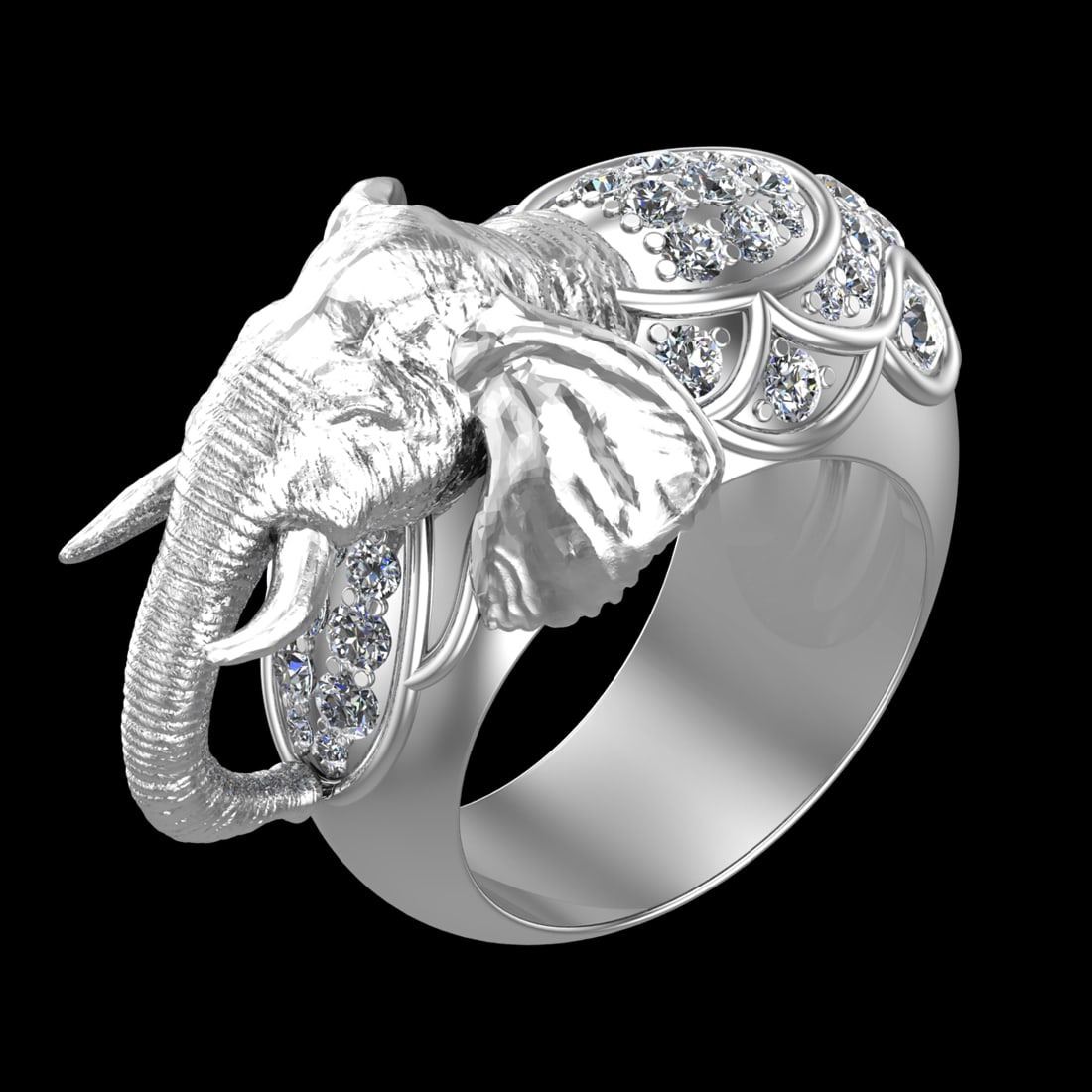 1.69 Ctw VS/SI1 Diamond 10k white Gold Engagement Ring (ALL DIAMOND ARE LAB (1 of 2)