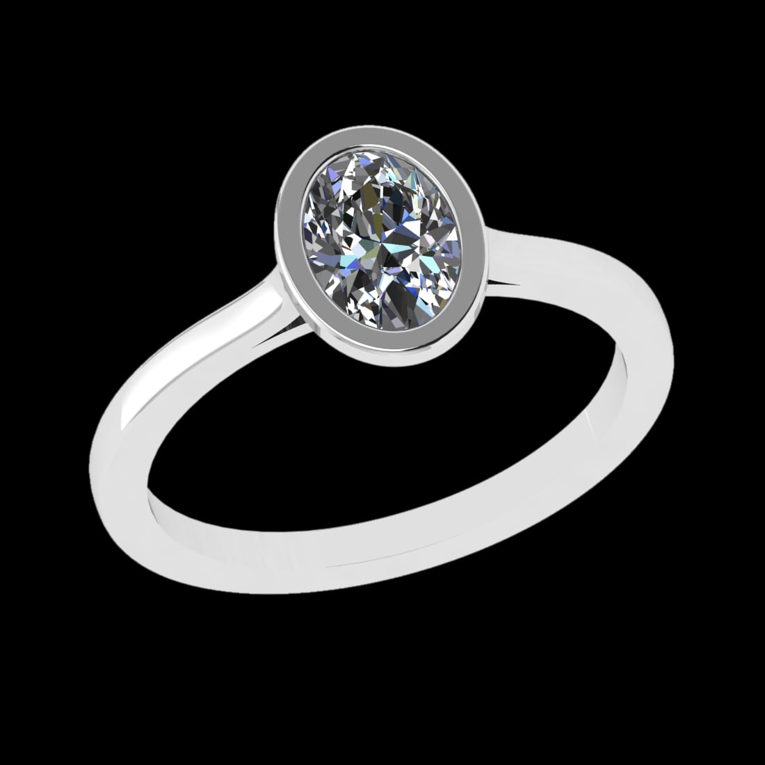 0.75 Ctw VS/SI1 Diamond 10k white Gold Solitaire Ring (ALL DIAMOND ARE LAB: Center Daimond Weight :-0.75 Ctw ( Oval Cut) Color : J-k Clarity : VS/SI1 Metal Weight : Approx 2.14 gram 10k white Gold Solitaire Ring Current Ring Size 6 (ALL DIAMOND ARE LAB GROWN ) #3SS23365v15