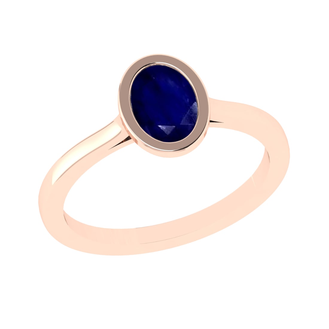 2.59 Ctw Blue Sapphire Set 14k Rose Gold Solitaire Ring (ALL DIAMOND ARE LA: Center Stone Weight :-0.75 Ctw ( Oval Cut) Center Stone Color :-Blue Sapphire Metal Weight : Approx 2.24 gram 14k Rose Gold Solitaire Ring Current Ring Size 6 (ALL DIAMOND ARE LAB GROWN ) #3SS23283v15
