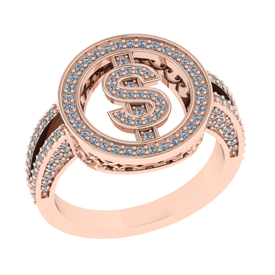 0.59 Ctw VS/SI1 Diamond Prong Set 14k Rose Gold Ring (ALL DIAMOND ARE LAB G: Total Daimond Weight :-0.59 Ctw Color : G-H Clarity : VS/SI1 Setting : Prong Metal Weight : Approx 5.48 gram 14k Rose Gold Ring Current Size 6 (ALL DIAMOND ARE LAB GROWN ) #3SS73256v14