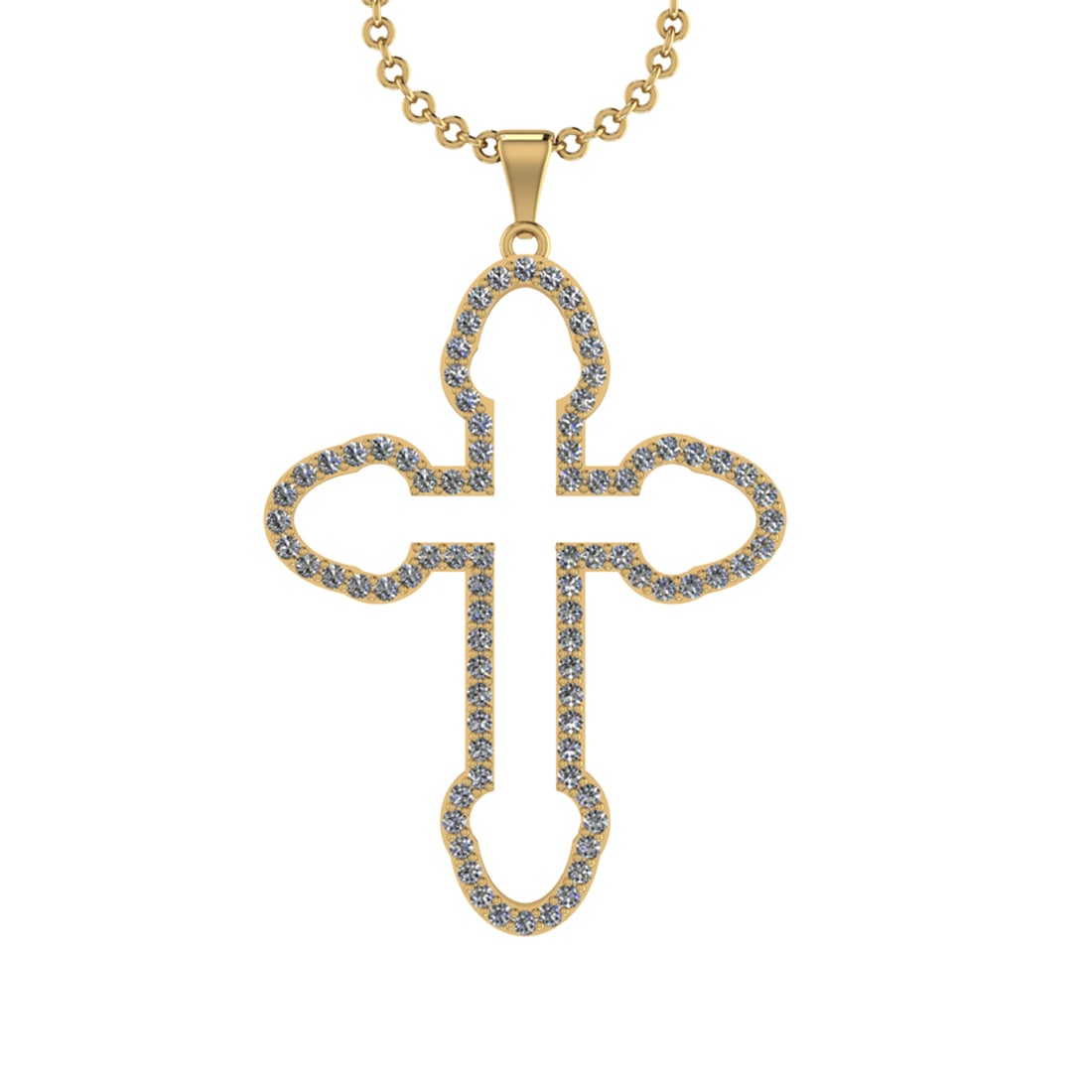 1.17 Ctw VS/SI1 Diamond 14K Yellow Gold Necklace (ALL DIAMOND ARE LAB GROWN: Total Diamond Weight :-1.17 Ctw (Round cut) Color :- J-K Clarity : VS/SI1 Setting : Prong Metal Weight : Approx 5.50 gram 14K Yellow Gold Necklace (ALL DIAMOND ARE LAB GROWN ) #3SS68457v12