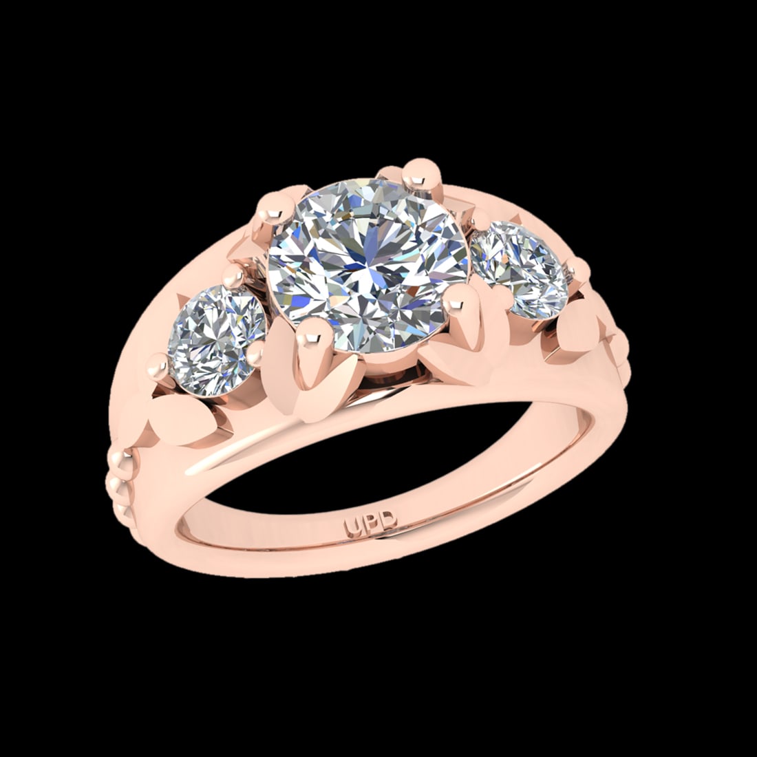 1.50 Ctw VS/SI1 Diamond 10k Rose Gold Engagement Ring (ALL DIAMOND ARE LAB: Center Diamond Weight :-1.00 Ctw ( Round cut) Color :- J-K Clarity : VS/SI1 Center Stone Setting : Prong Side Diamond Weight Of Ctw 0.50 Ctw Color : J-K Clarity : VS/SI1 Stone Setting : Prong Metal We