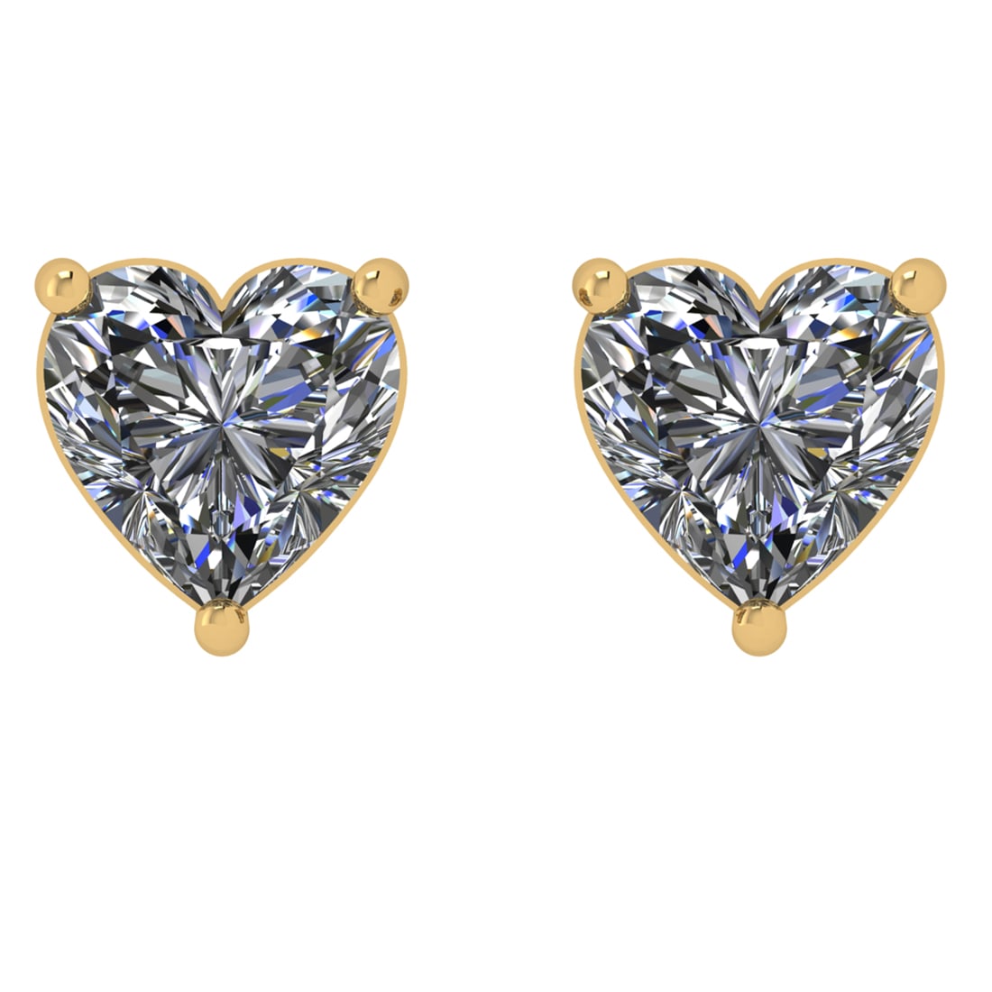 1.00 Ctw VS/SI1 Diamond 14k Yellow Gold Stud Earrings (ALL DIAMOND ARE LAB: Center Daimond Weight :-1.00 Ctw ( Heart Cut) Color : G-H Clarity : VS/SI1 Metal Weight : Approx 0.98 gram 14k Yellow Gold Stud Earrings (ALL DIAMOND ARE LAB GROWN ) #3SS65272v15