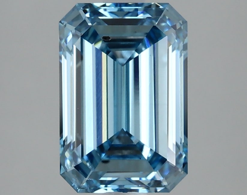 2.51ct Emerald Cut Lab Grown Diamond: IGI CertifiedEmeraldCut Loose Diamond (LAB GROWN) - Weight:2.51 ctw; Color: Fancy Vivid Blue; Clarity: SI1 #3SS98802v15