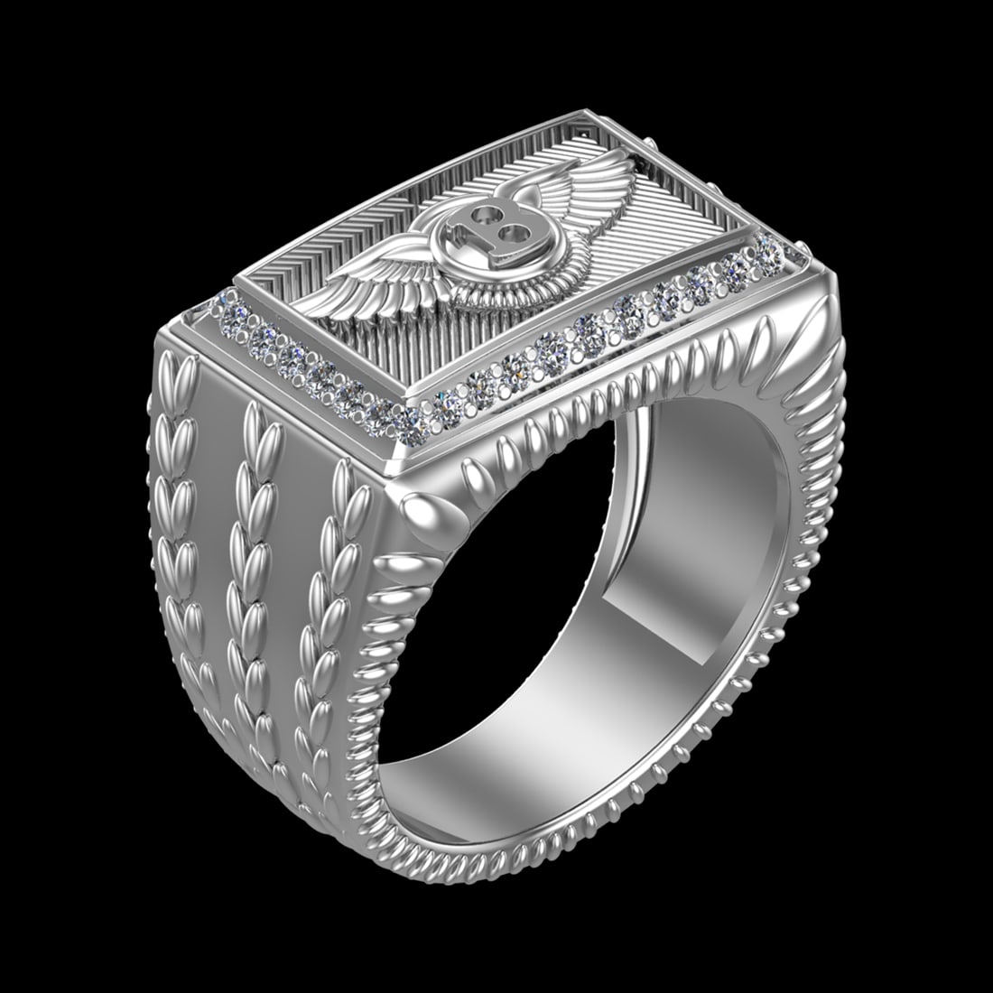 0.44 Ctw VS/SI1 Diamond Prong Set 18k white Gold Engagement Ring (ALL DIAMO (1 of 2)