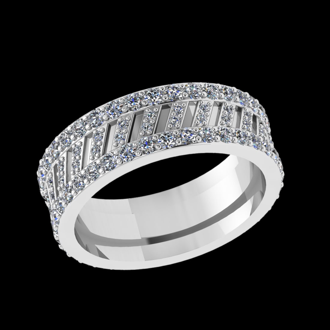 2.10 Ctw VS/SI1 Diamond Prong Set 10k white Gold Engagement Ring (ALL DIAMO: Total Daimond Weight :-2.10 Ctw Color : J-K Clarity : VS/SI1 Setting : Prong Metal Weight : Approx 8.46 gram 10k White Gold Engagement Ring Current Size 6 (ALL DIAMOND ARE LAB GROWN ) #3SS22773v15