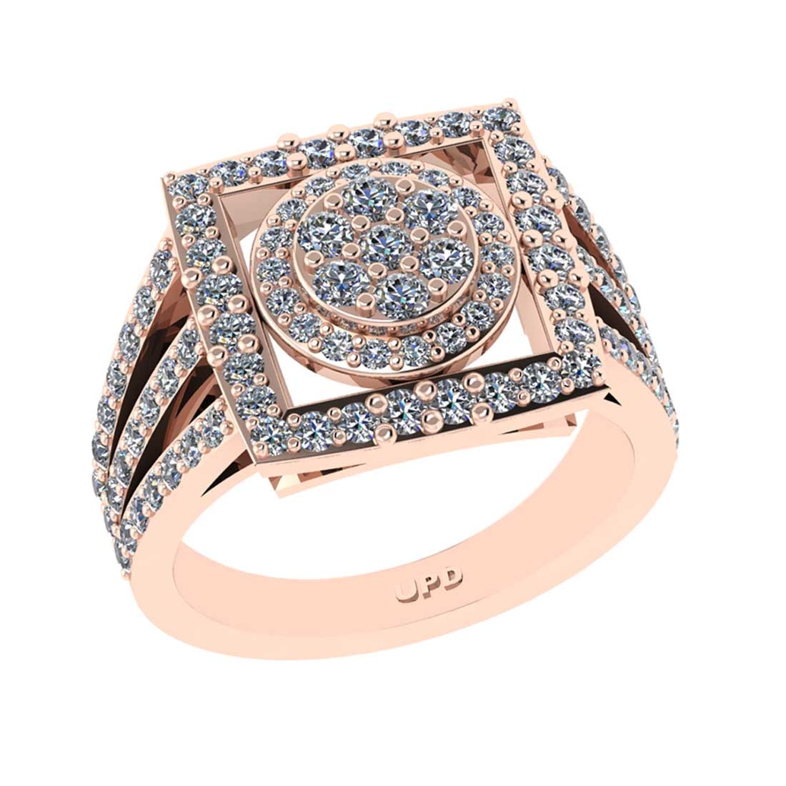 1.82 Ctw VS/SI1 Diamond 14K Rose Gold Cluster Engagement Ring: Total Diamond Weight : 1.82 Ctw (Round cut) Center Diamond Color :- G-H Center Clarity : VS/SI1 Stone Setting : Prong Metal Weight : Approx 6.30 Gram 14K Rose Gold Cluster Engagement Ring Current Ring