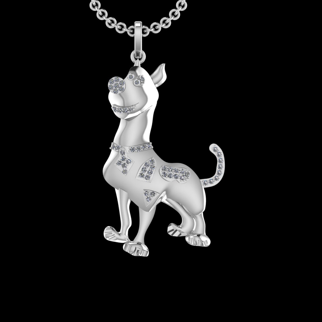 0.41 Ctw VS/SI1 Diamond 10k white Gold Christmas Theme Pandant (ALL DIAMOND (1 of 1)