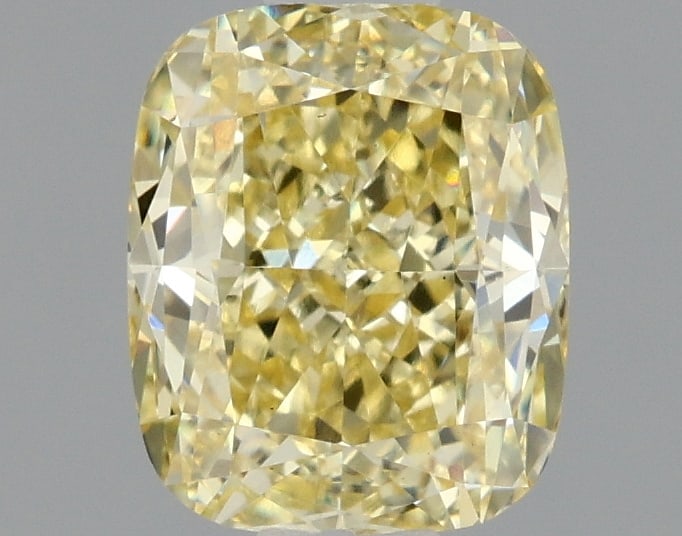 1.12 ctw. VS1 IGI Certified Cushion Cut Loose Diamond (LAB GROWN): IGI Certified Cu Cut Loose Diamond (LAB GROWN) - Weight :- 1.12 ctw; Color :- Fancy Intense Yellow; Clarity :-VS1 #3SS23818v15
