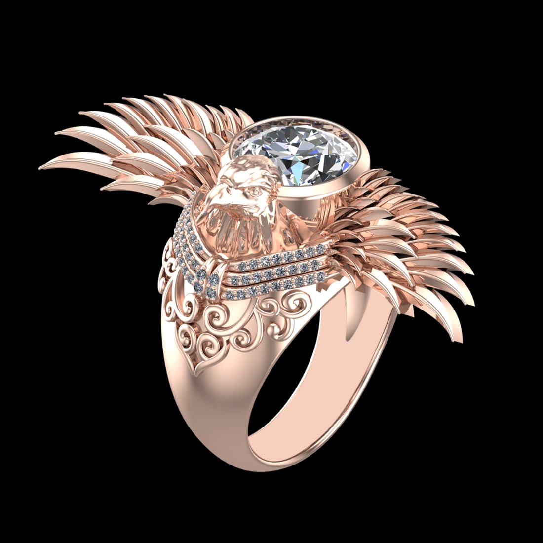 2.75 Ctw VS/SI1 Diamond Prong Set 18k Rose Gold Engagement Ring: Center Daimond Weight :-2.75 Ctw ( Round Cut) Color : G-H Clarity : VS/SI1 Daimond Setting : Prong Metal Weight : Approx 24.39 gram 18k Rose Gold Engagement Ring Current Ring Size 8 (ALL DIAMOND ARE L