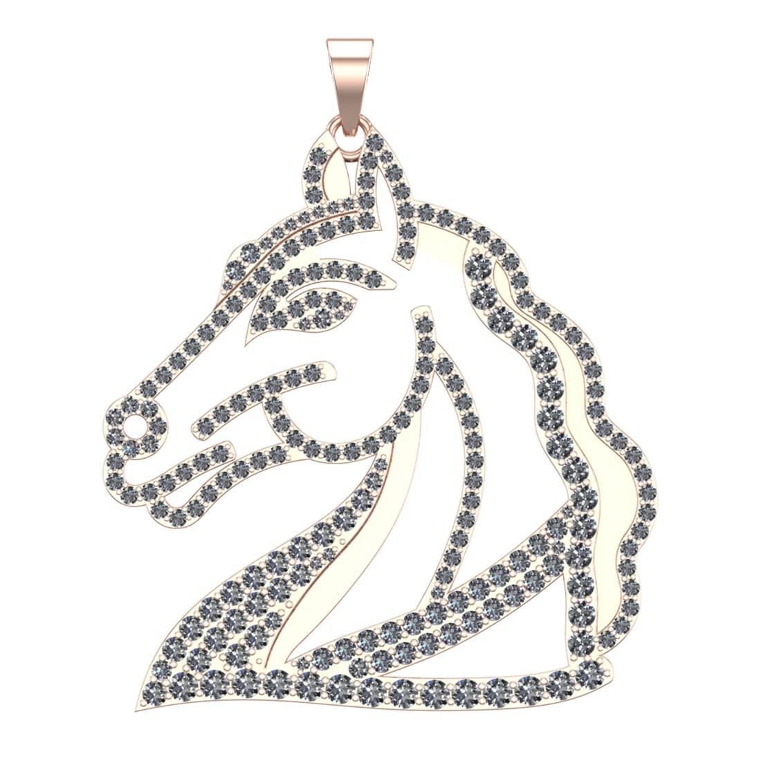 5.86 Ctw VS/SI1 Diamond 14k Rose Gold Pendant (ALL DIAMOND ARE LAB GROWN ) (1 of 1)