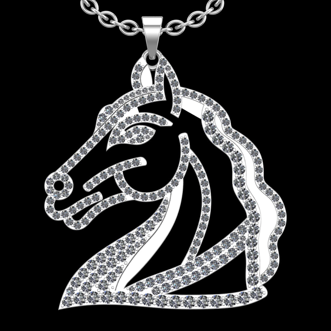 5.86 Ctw VS/SI1 Diamond 10k white Gold Pandant (ALL DIAMOND ARE LAB GROWN) (1 of 1)