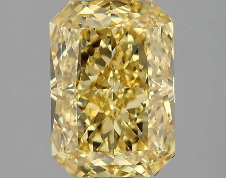 2.1ct Radiant Cut Lab Grown Diamond: IGI CertifiedRadiantCut Loose Diamond (LAB GROWN) - Weight:2.1 ctw; Color: Fancy Vivid Yellow; Clarity: VS1 #3SS99018v15