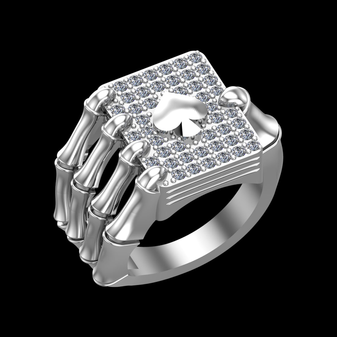 0.65 Ctw VS/SI1 Diamond Prong Set 10k white Gold Men s theme Engagement Rin: Total Daimond Weight :-0.65 Ctw Color : J-K Clarity : VS/SI1 Setting : Prong Metal Weight : Approx 14.60 gram 10k White Gold Men s theme Engagement Ring Current Ring size-8 Current Ring Size (ALL DIAM