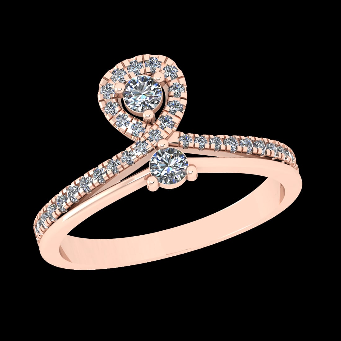 0.44 Ctw VS/SI1 Diamond Prong Set 18k Rose Gold Engagement Ring (ALL DIAMON: Total Daimond Weight :-0.44 Ctw Color : G-H Clarity : VS/SI1 Setting : Prong Metal Weight : Approx 3.93 gram 18k Rose Gold Engagement Ring Current Ring Size 6 (ALL DIAMOND ARE LAB GROWN ) #3SS77769v15