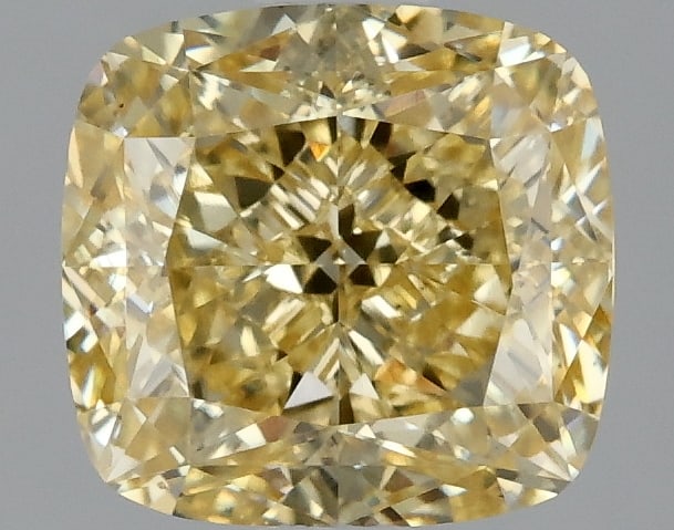 2.12 ctw. VS1 IGI Certified Cushion Q Cut Loose Diamond (LAB GROWN): IGI Certified Cusq Cut Loose Diamond (LAB GROWN) - Weight :- 2.12 ctw; Color :- Fancy Intense Yellow; Clarity :-VS1 #3SS24092v15