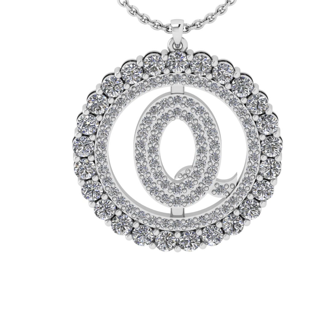 1.25 Ctw VS/SI1 Diamond 14K White Gold Necklace (ALL DIAMOND ARE LAB GROWN (1 of 1)