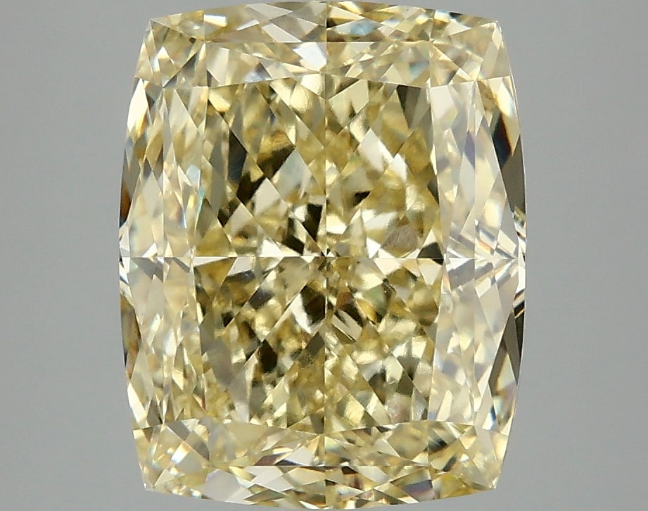 57ct Cushion Cut Lab Grown Diamond: IGI Certified Cushion Cut Loose Diamond (LAB GROWN) - Weight: 57 ctw; Color: Fancy Intense Yellow; Clarity: VS1 #3SS99267v15