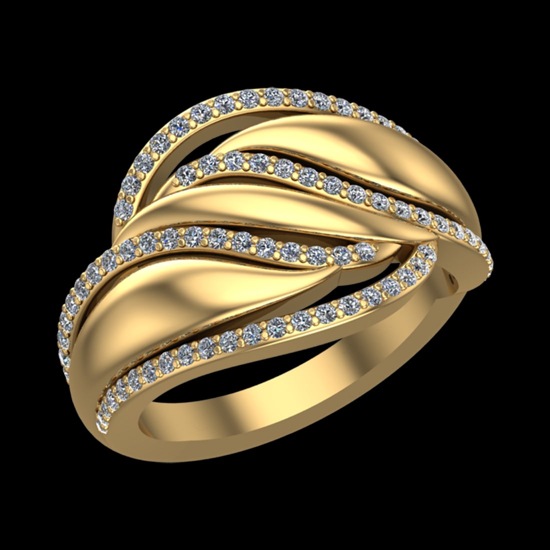 0.61 Ctw I2/I3 Diamond Prong Set 10k Yellow Gold Engagement Ring (1 of 2)