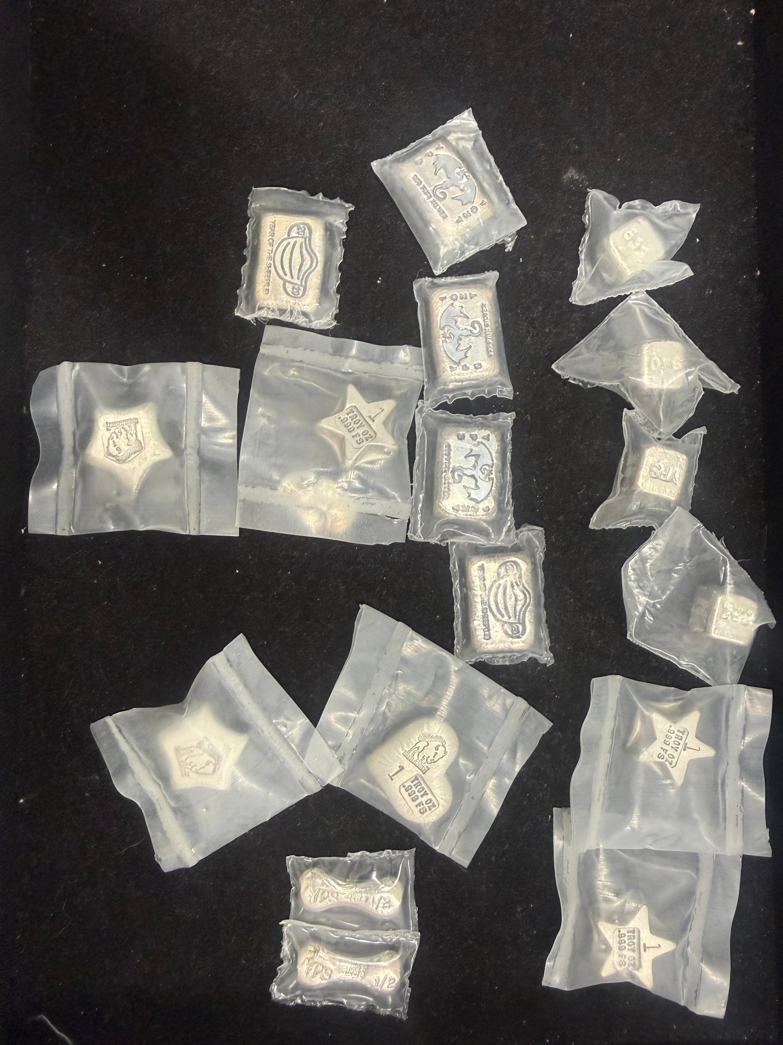 17 Total Ounces Of Pure Silver Bars/Shapes From Varying Mints .999: 17 Total Ounces Of Pure Silver Bars/Shapes From Varying Mints .999 #3SS98484v15