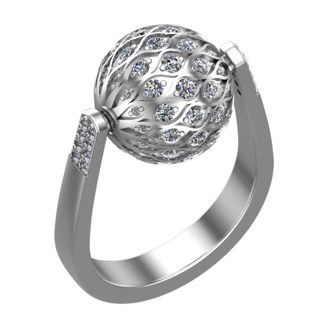 1.49 Ctw SI1/SI2 Diamond 14k white Gold Engagement Ring (ALL DIAMOND ARE LA (1 of 2)