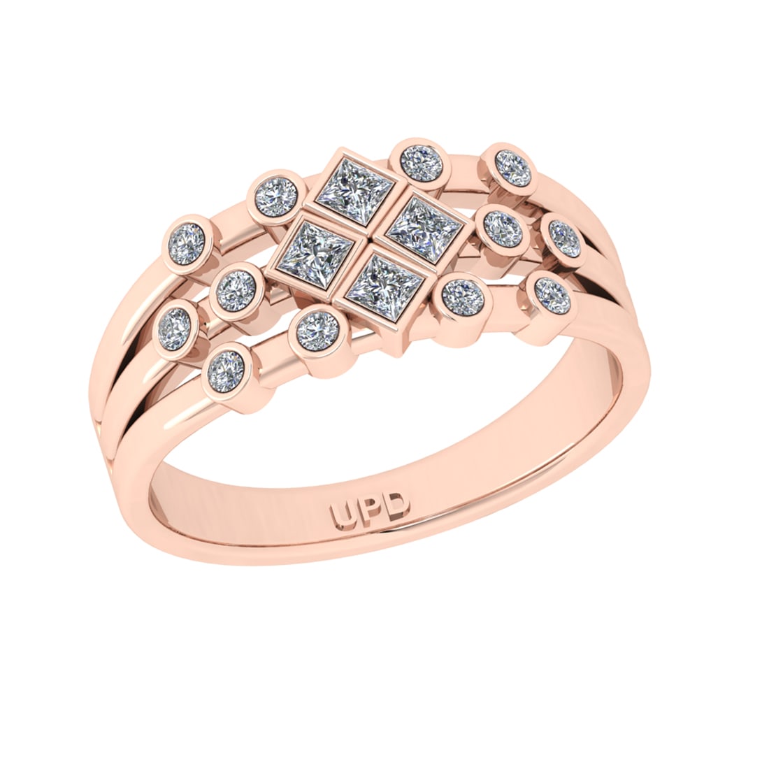 0.42 Ctw VS/SI1 Diamond Prong Set 14k Rose Gold Engagement Ring (ALL DIAMON: Total Daimond Weight :-0.42 Ctw Color : G-H Clarity : VS/SI1 Setting : Prong Metal Weight : Approx 4.45 gram 14k Rose Gold Engagement Ring Current Ring Size 7 (ALL DIAMOND ARE LAB GROWN ) #3SS23439v15