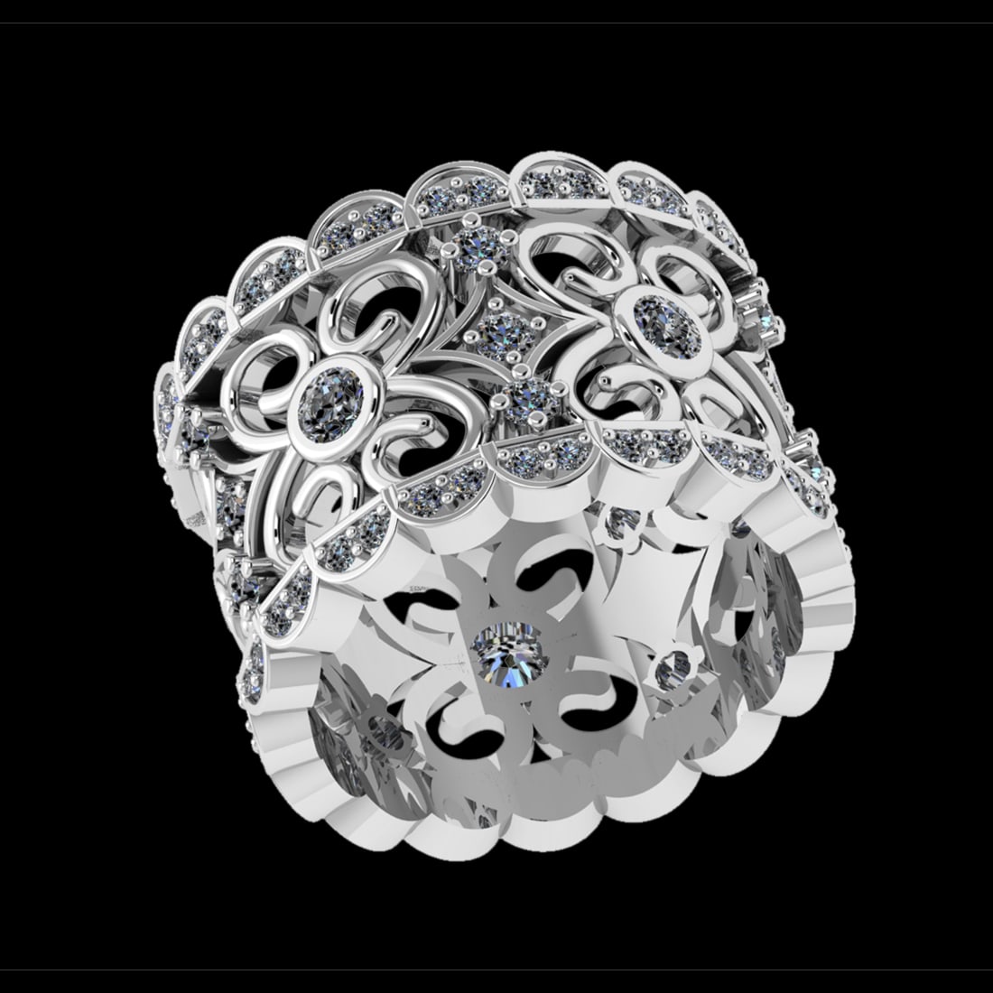 1.66 Ctw VS/SI1 Diamond 10K white Gold Eternity Ring (ALL DIAMOND ARE LAB G: Total Daimond Weight :-1.66 Ctw Color : G-H Clarity : VS/SI1 Setting : Prong Metal Weight : Approx 8.94 gram 10K White Gold Eternity Ring Current Ring Size 6 (ALL DIAMOND ARE LAB GROWN ) #3SS23185v15