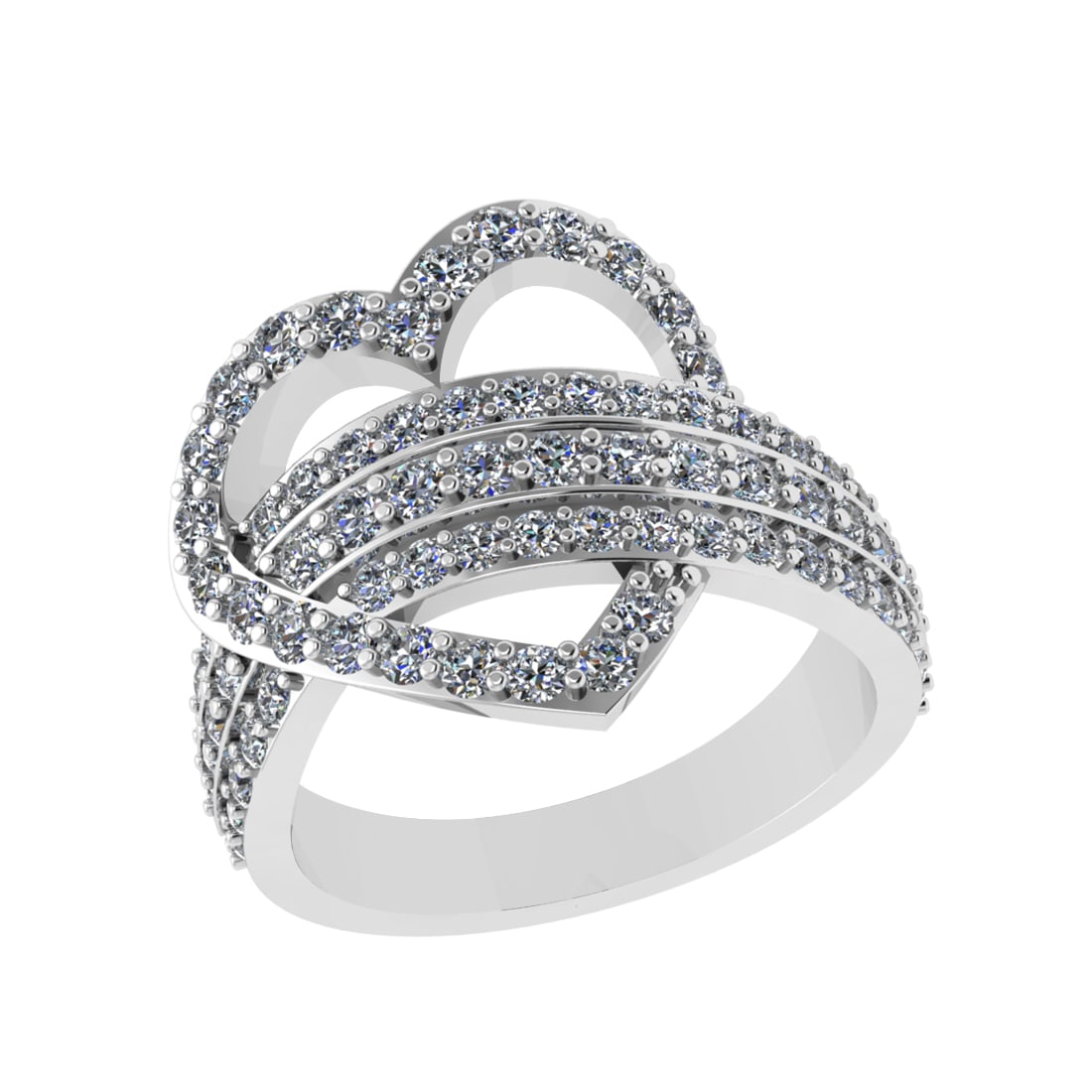 1.39 Ctw SI2/SI1 Diamond 14k white Gold Engagement Ring (ALL DIAMOND ARE LA (1 of 2)