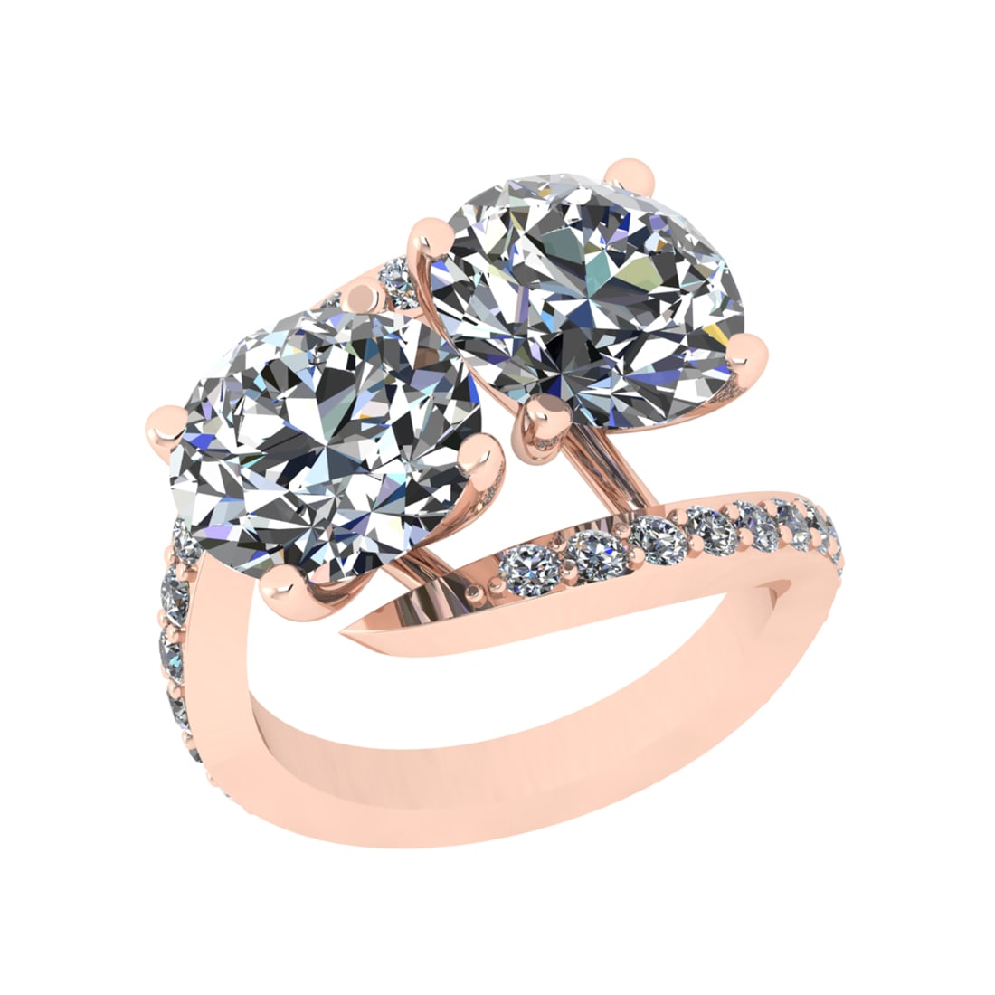 8.58 Ctw SI2/SI1 Diamond Prong Set 14k Rose Gold Engagement Ring: Center Daimond Weight :-7.74 Ctw ( Round Cut) Color : G-H Clarity : SI2/SI1 Side Diamond Weight Of Ctw 0.84 Ctw Color : G-H Clarity : SI2/SI1 Daimond Setting : Prong Metal Weight : Approx 6.06 gram 14