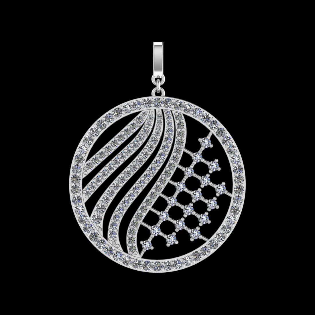 3.44 Ctw VS/SI1 Diamond Prong Set 10k white Gold Pendant (ALL DIAMOND ARE L: Total Daimond Weight :-3.44 Ctw Color : J-K Clarity : VS/SI1 Setting : Prong Metal Weight : Approx 29.96 gram 10k White Gold Pendant (ALL DIAMOND ARE LAB GROWN ) #3SS98606v15