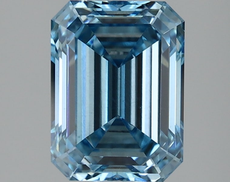 2.48ct Emerald Cut Lab Grown Diamond: IGI CertifiedEmeraldCut Loose Diamond (LAB GROWN) - Weight:2.48 ctw; Color: Fancy Vivid Blue; Clarity: VS1 #3SS98759v15