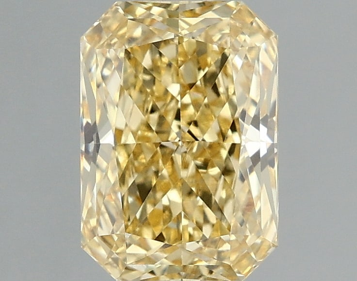 1.59ct Radiant Cut Lab Grown Diamond: IGI CertifiedRadiantCut Loose Diamond (LAB GROWN) - Weight:1.59 ctw; Color: Fancy Vivid Yellow; Clarity: VVS2 #3SS98984v15